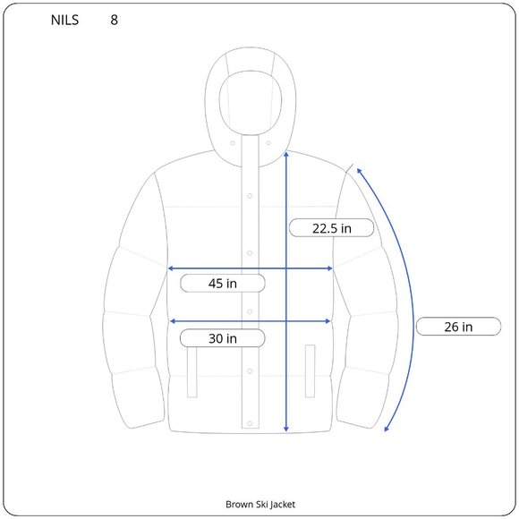 NILS Brown Ski Jacket in Size 8 - Picture 10 of 10